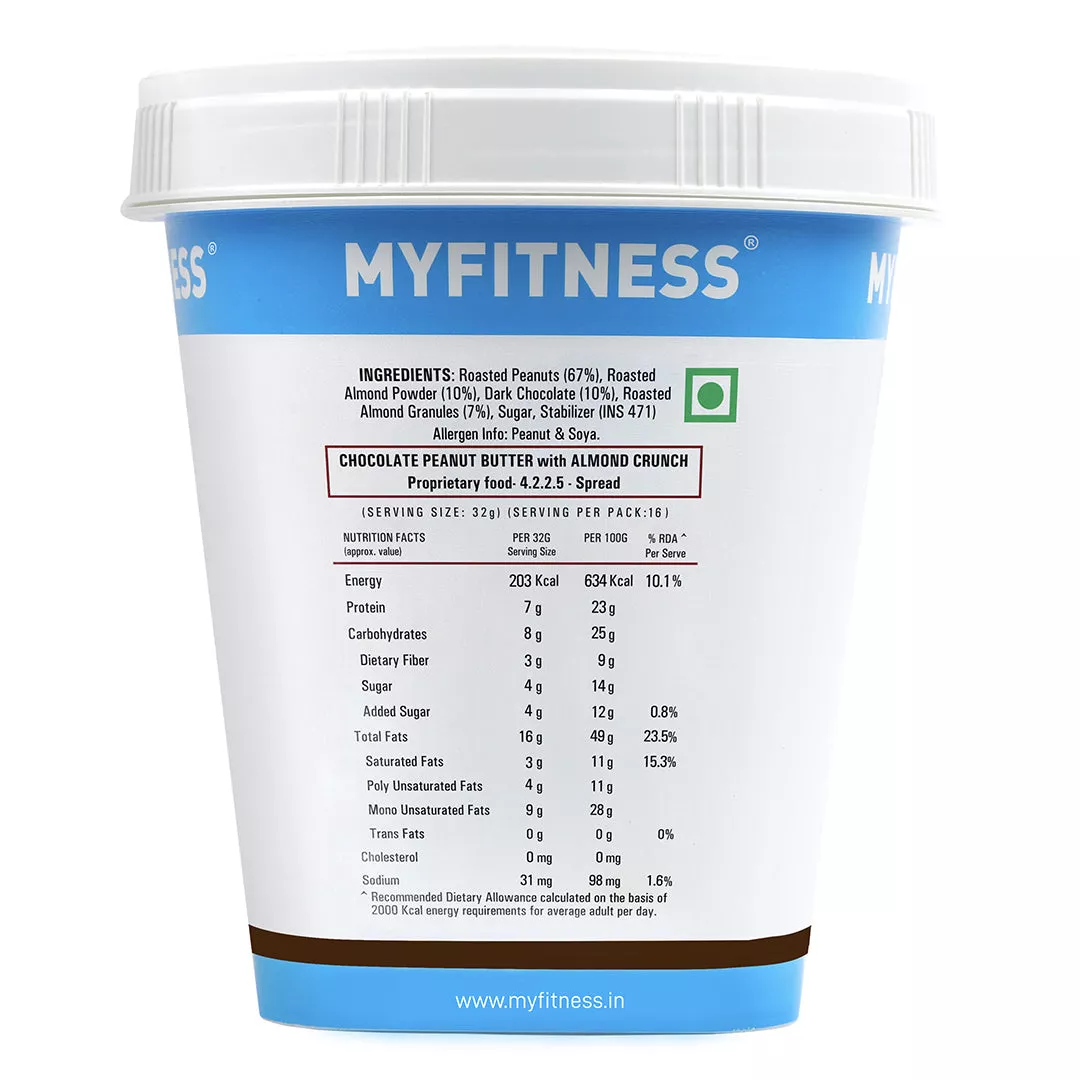 MyFitness Peanut Butter - Chocolate | 26% Protein | Crispy | Chocolate Peanut Butter Spread - Image 5