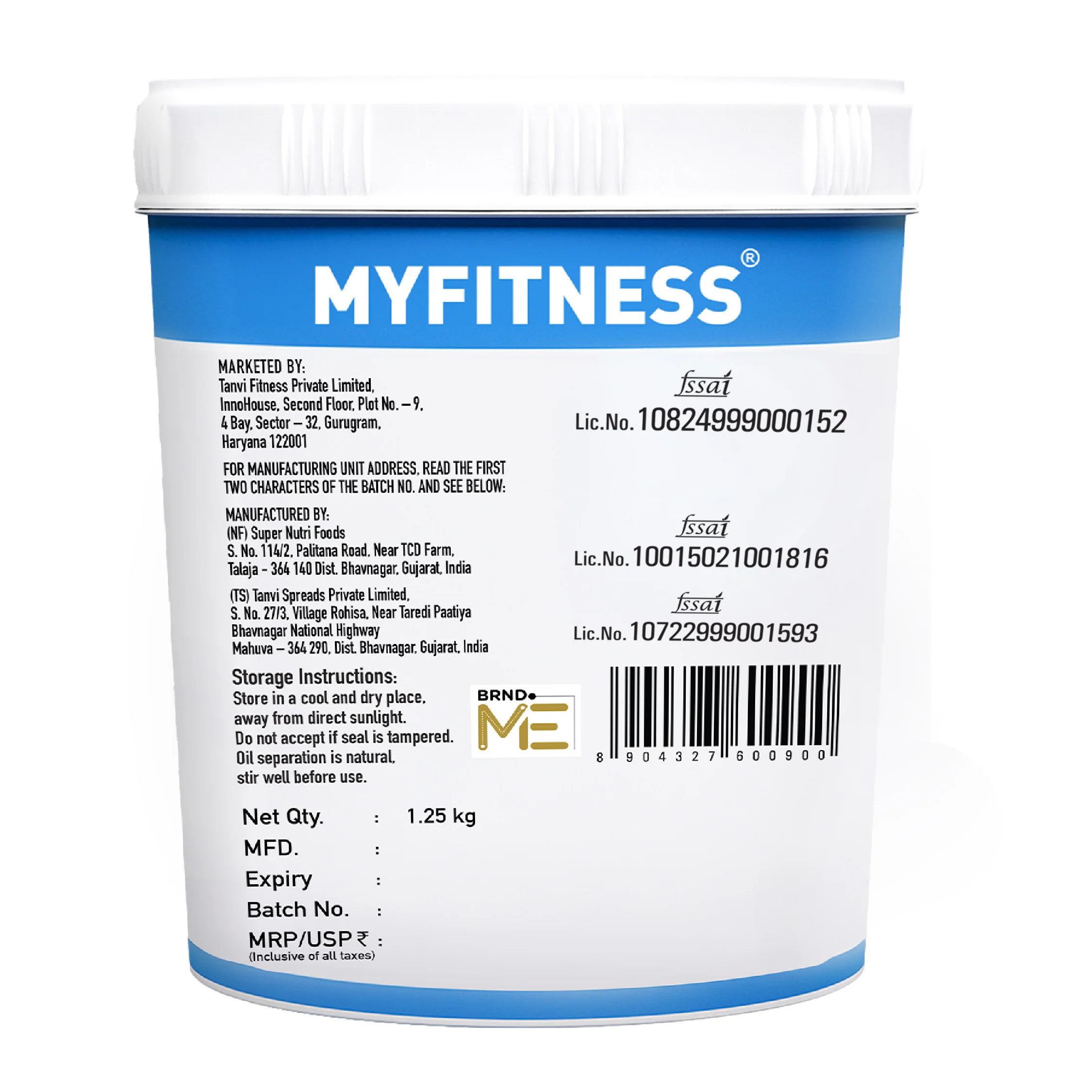 MyFitness Peanut Butter - Natural Unsweetened | 25% Protein | Smooth | Zero Sugar Peanut Butter Spread - Image 13