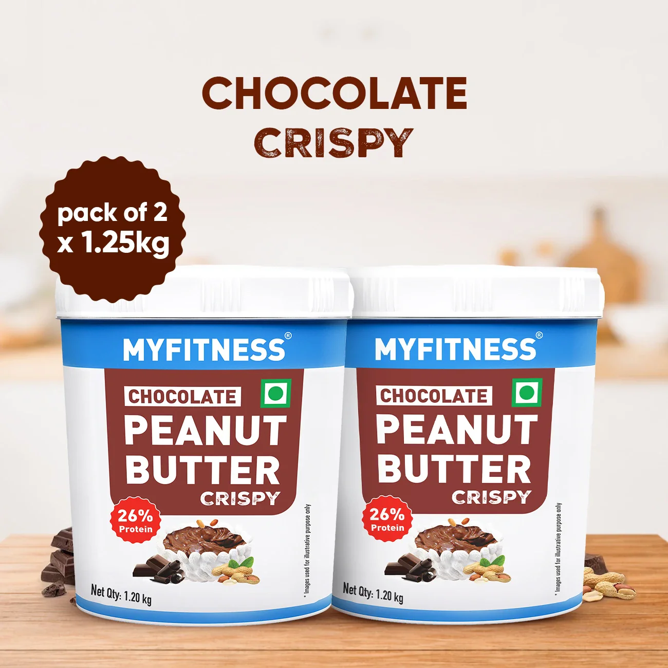 MyFitness Peanut Butter - Chocolate | 26% Protein | Crispy | Chocolate Peanut Butter Spread - Image 10