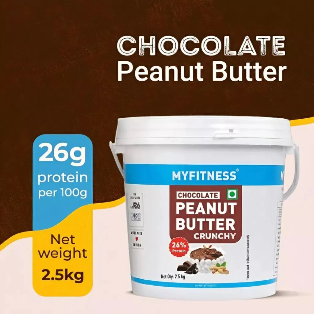 MyFitness Peanut Butter - Chocolate | 26% Protein | Crunchy | Chocolate Peanut Butter Spread - Image 11