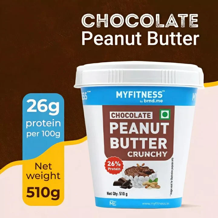 MyFitness Peanut Butter - Chocolate | 26% Protein | Crunchy | Chocolate Peanut Butter Spread - Image 7