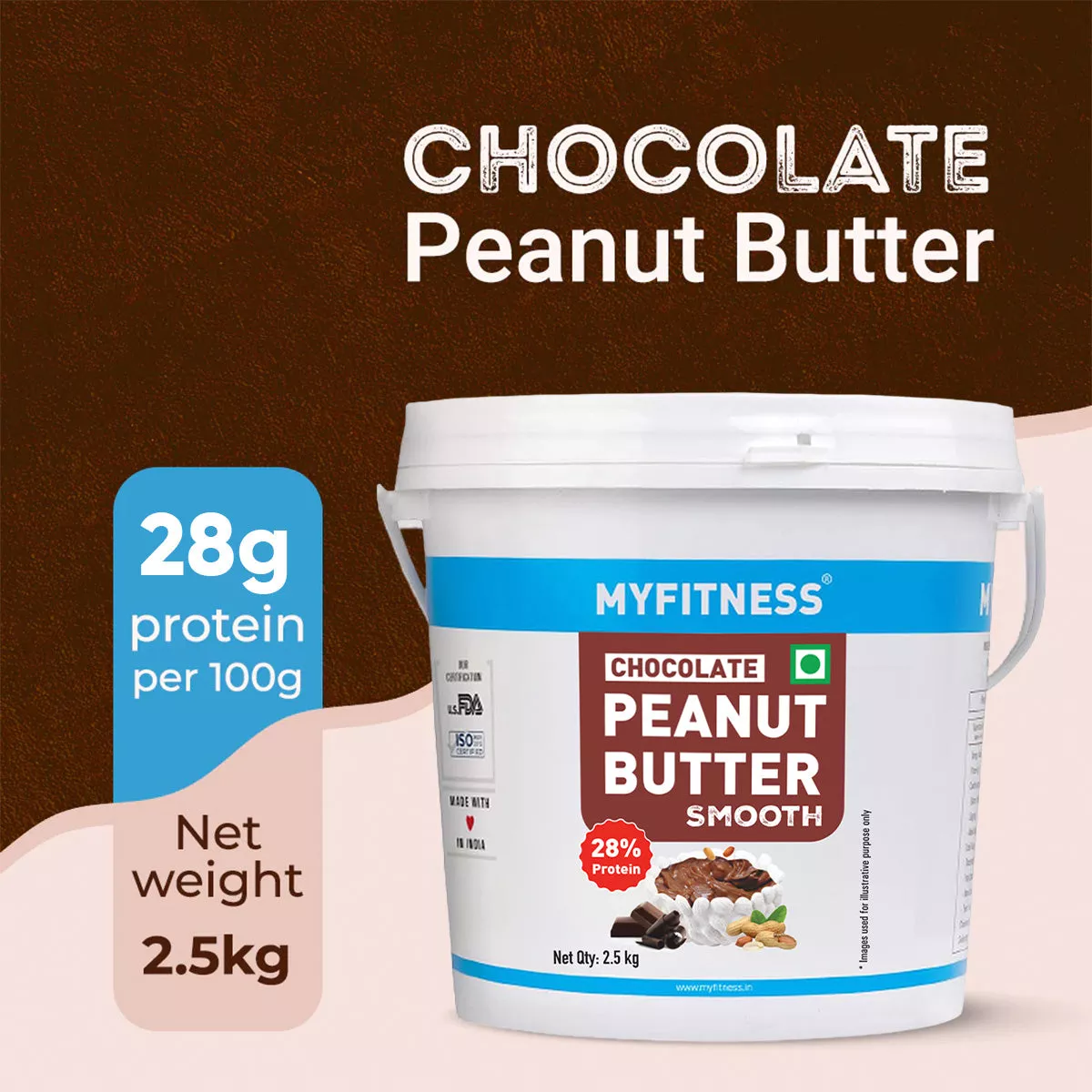 MyFitness Peanut Butter - Chocolate | 28% Protein | Smooth | Chocolate Peanut Butter Spread - Image 11