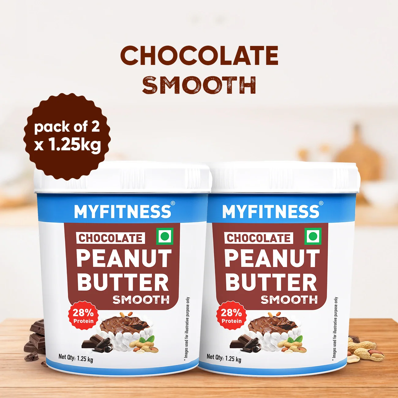 MyFitness Peanut Butter - Chocolate | 28% Protein | Smooth | Chocolate Peanut Butter Spread - Image 14