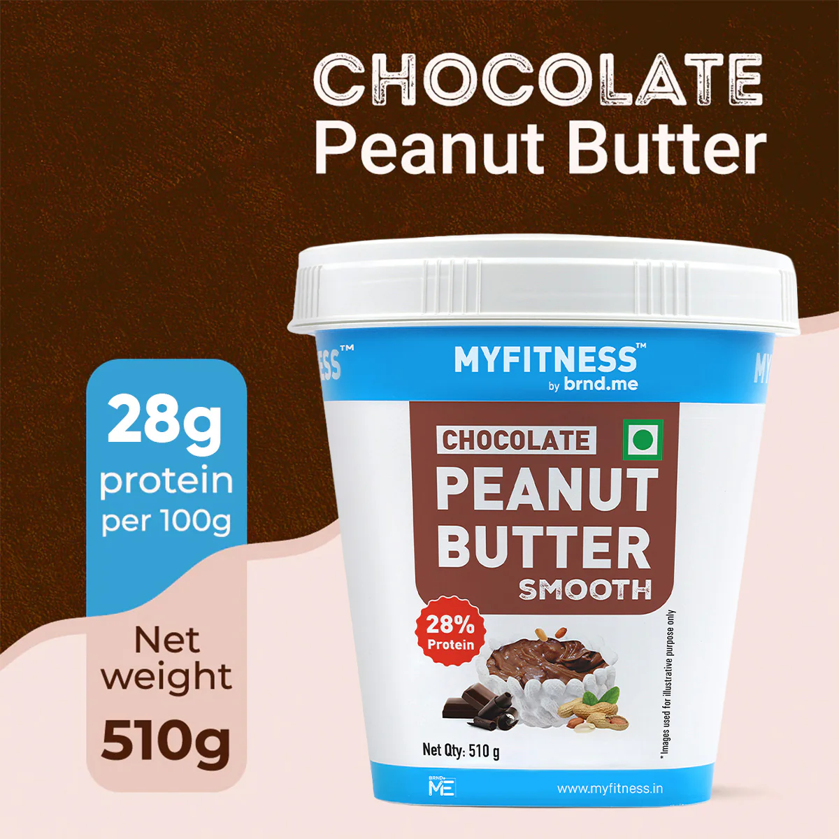 MyFitness Peanut Butter - Chocolate | 28% Protein | Smooth | Chocolate Peanut Butter Spread - Image 7