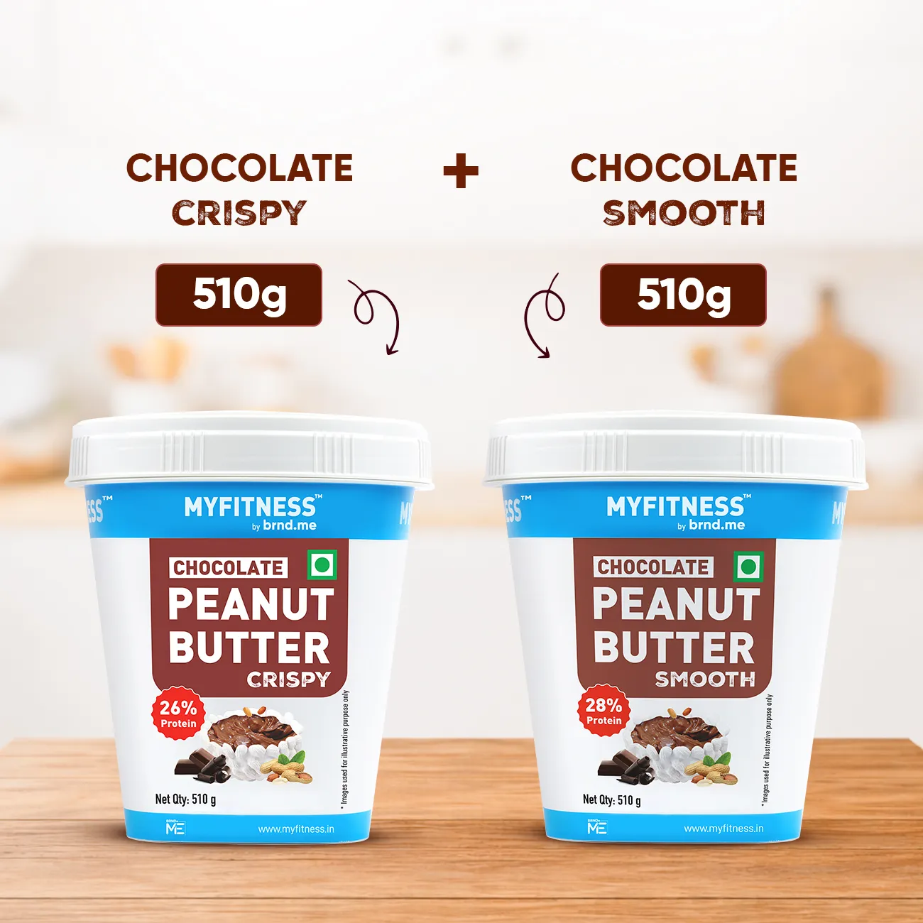 Combo - Chocolate Peanut Butter: Crispy & Smooth