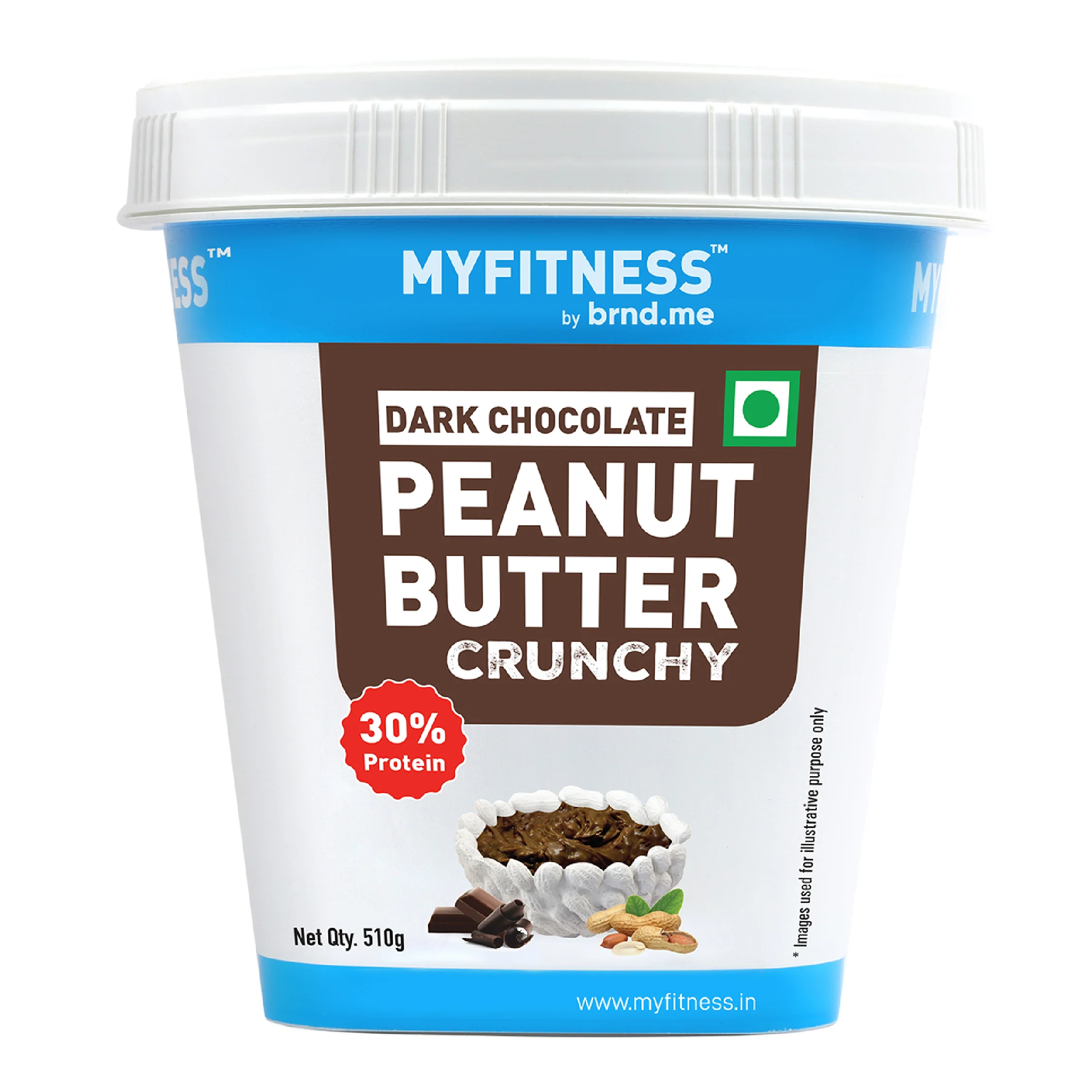 MyFitness Peanut Butter - Dark Chocolate | 30% Protein | Crunchy | Rich Chocolate Peanut Butter Spread - Image 8