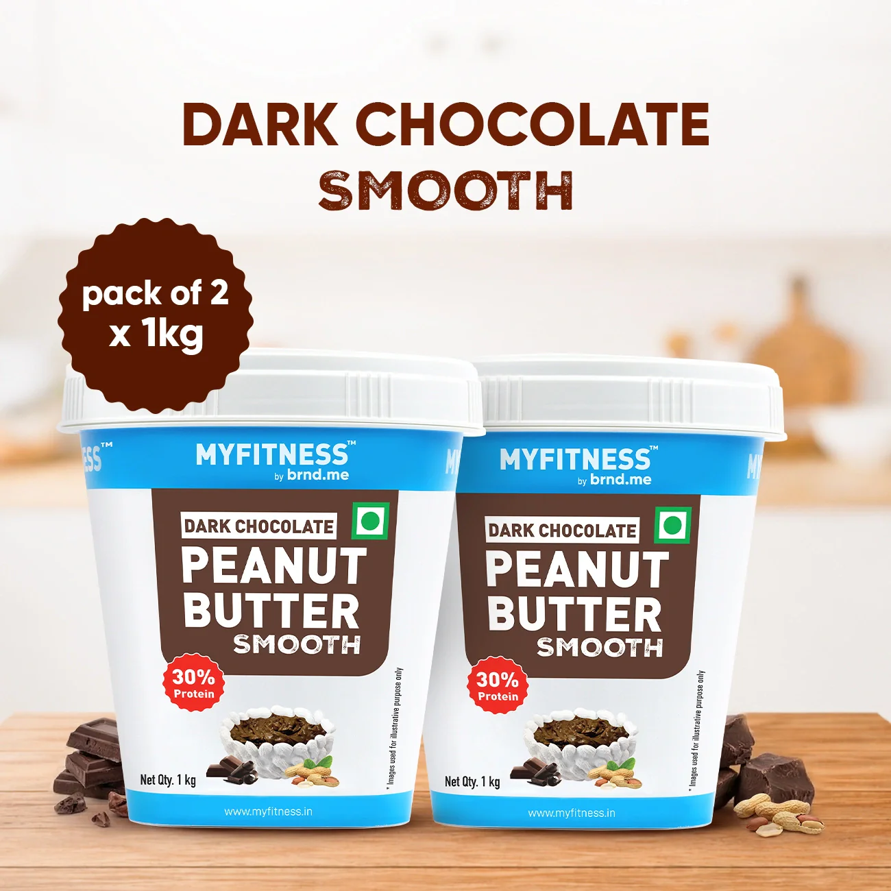 MyFitness Peanut Butter - Dark Chocolate | 30% Protein | Smooth | Rich Chocolate Peanut Butter Spread - Image 12