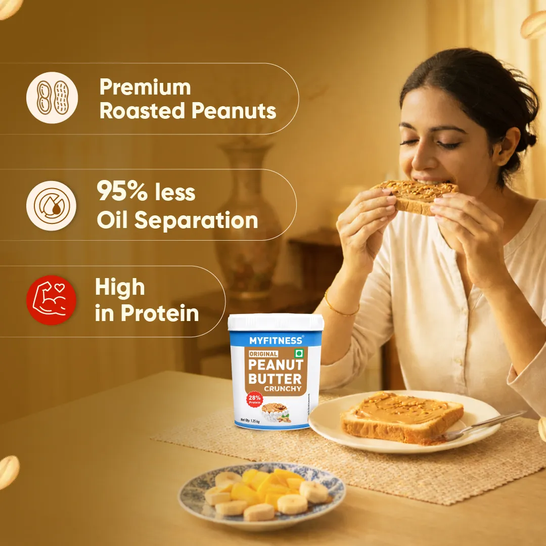 MyFitness Peanut Butter - Original | 28% Protein | Crunchy | Classic Peanut Butter Spread - Image 6