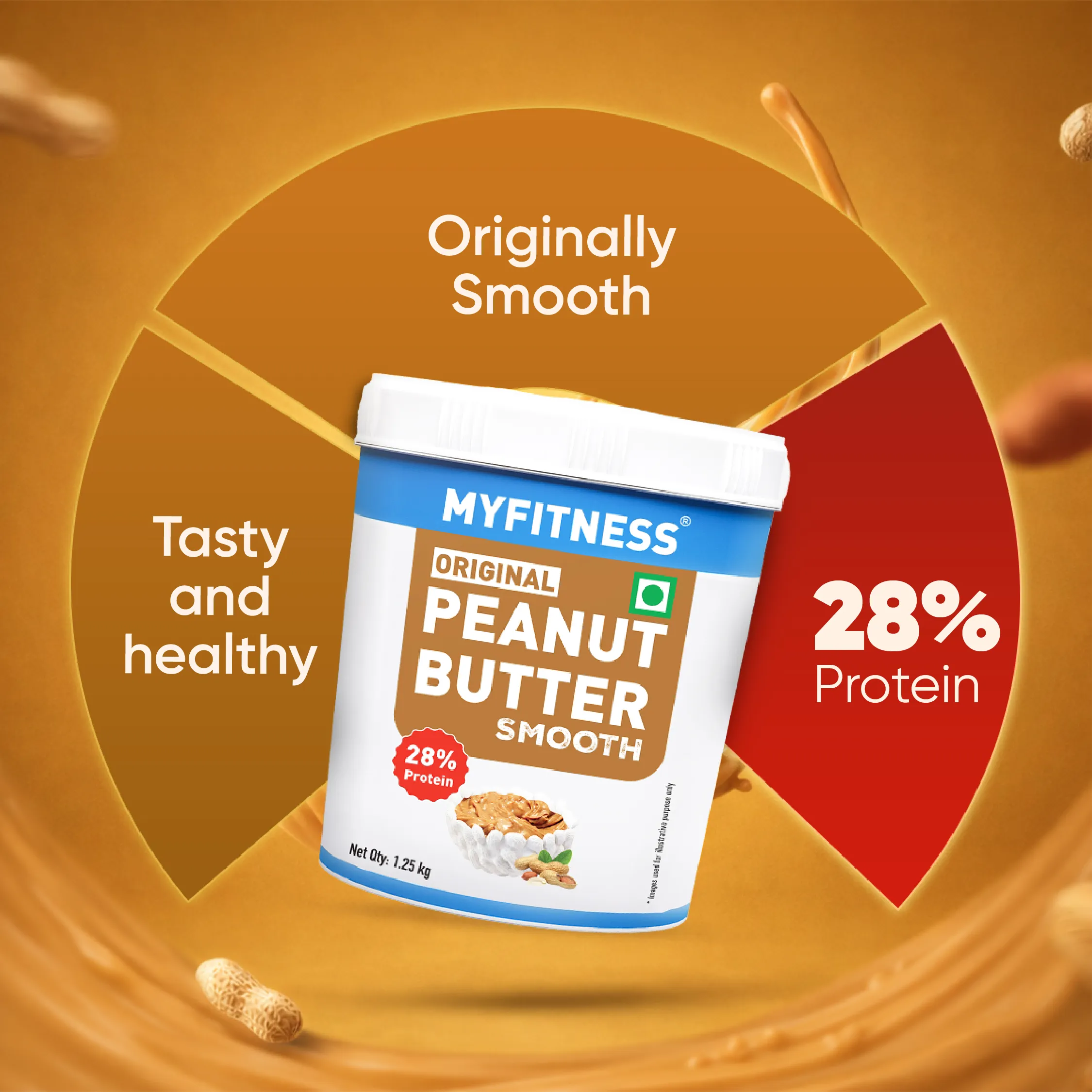 MyFitness Peanut Butter - Original | 28% Protein | Smooth | Classic Peanut Butter Spread - Image 6