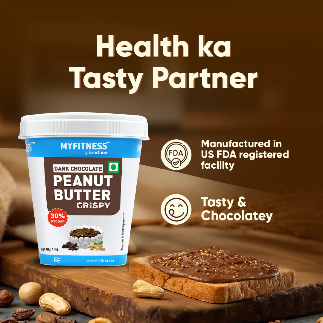 MyFitness Peanut Butter - Dark Chocolate | 29% Protein | Crispy | Rich Chocolate Peanut Butter Spread - Image 3