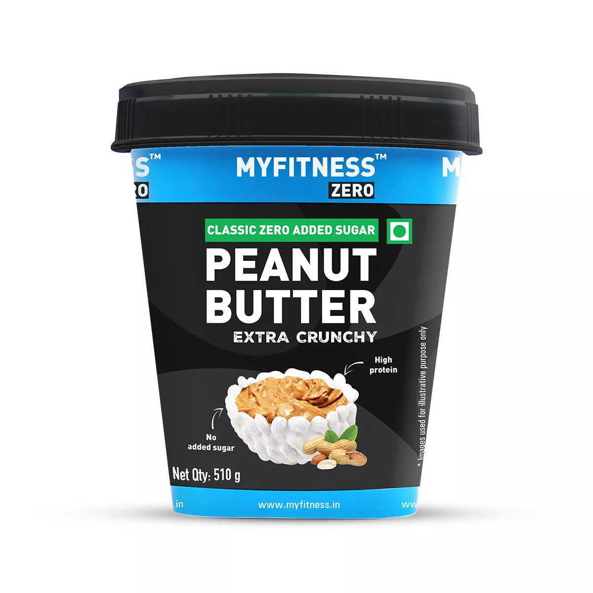 MyFitness Peanut Butter - Classic Zero | 28% Protein | Extra Crunchy | Zero Sugar Peanut Spread